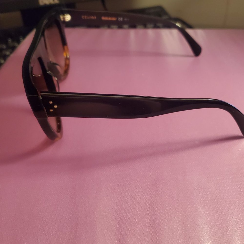 Celine Flattop Two-Tone Shield Sunglasses - Picture 2 of 5